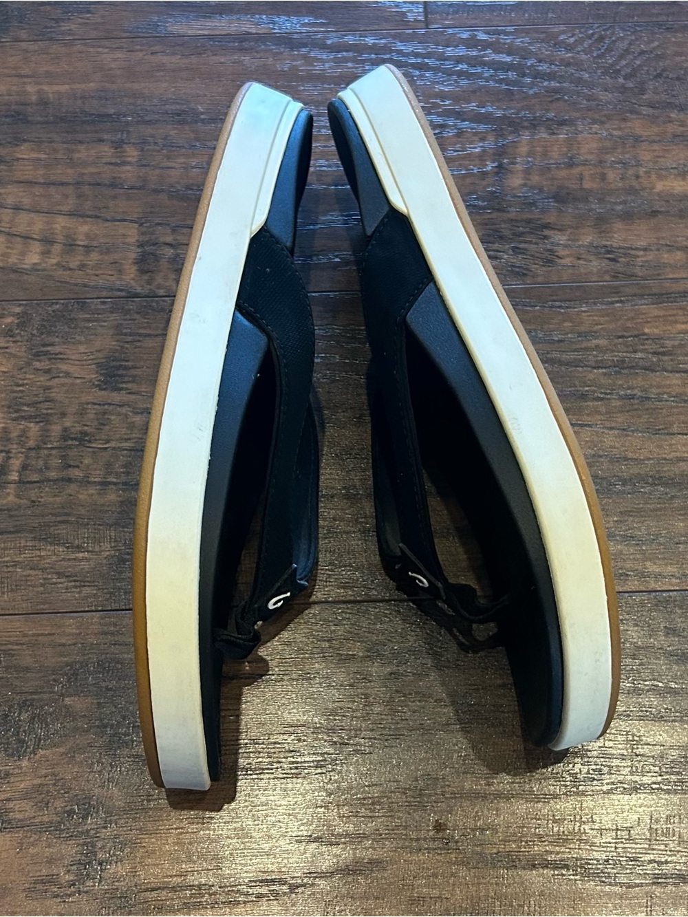 Womenโs Olukai Nuโ a Piโ o Flip Flops Black sandals shoes slides size 8 - Picture 5 of 8